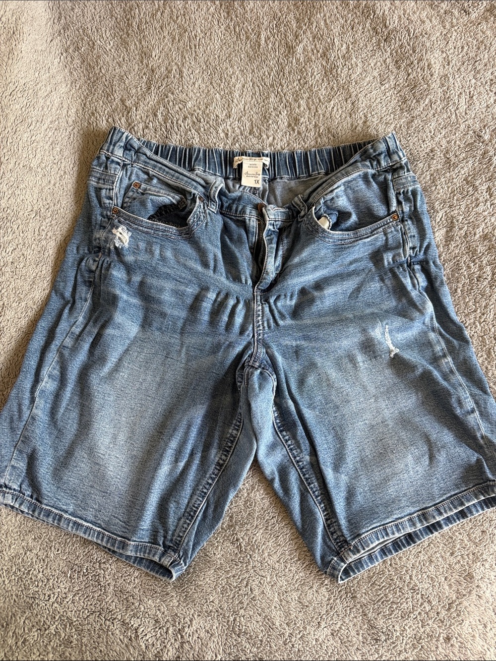 American Rag Blue Denim Shorts - Casual Relaxed Fit
